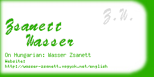 zsanett wasser business card